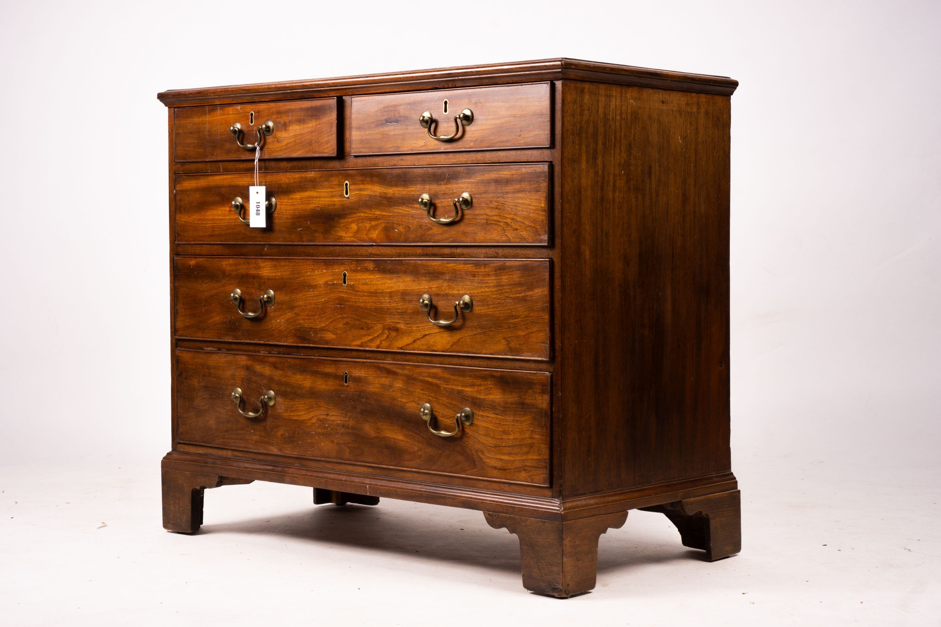 A George III style mahogany chest, width 94cm, depth 47cm, height 81cm